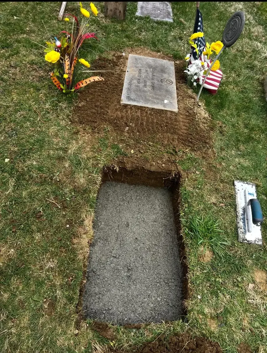 Professional cemetery burial services in Connecticut provided by M&G Landscaping & Lawn Care LLC, including burial preparation and site setup.