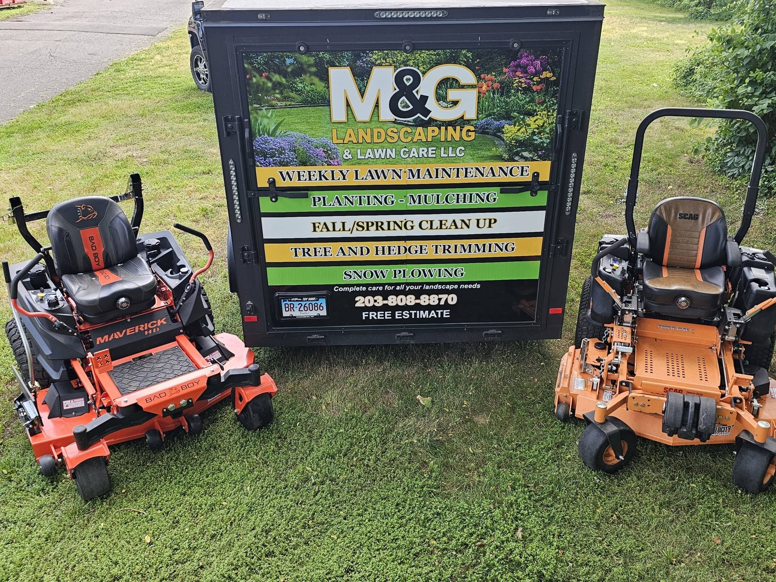 M&G Landscaping & Lawn Care LLC equipment and machinery fleet in Fairfield and Bridgeport, CT