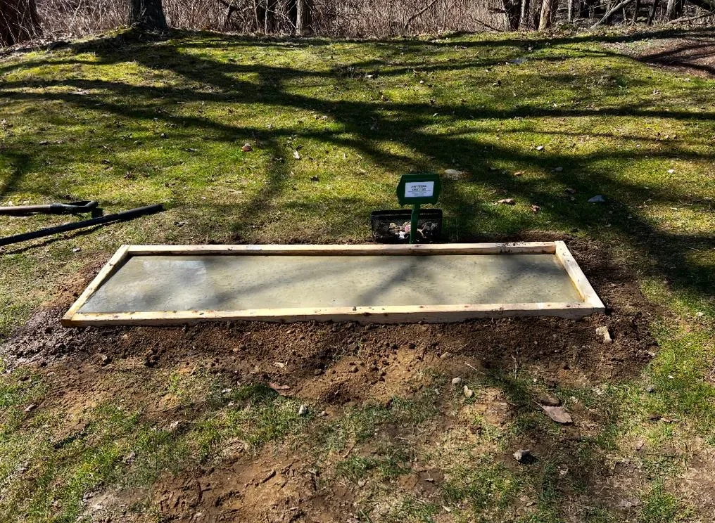 Cemetery concrete foundation work in CT by M&G Landscaping & Lawn Care LLC
