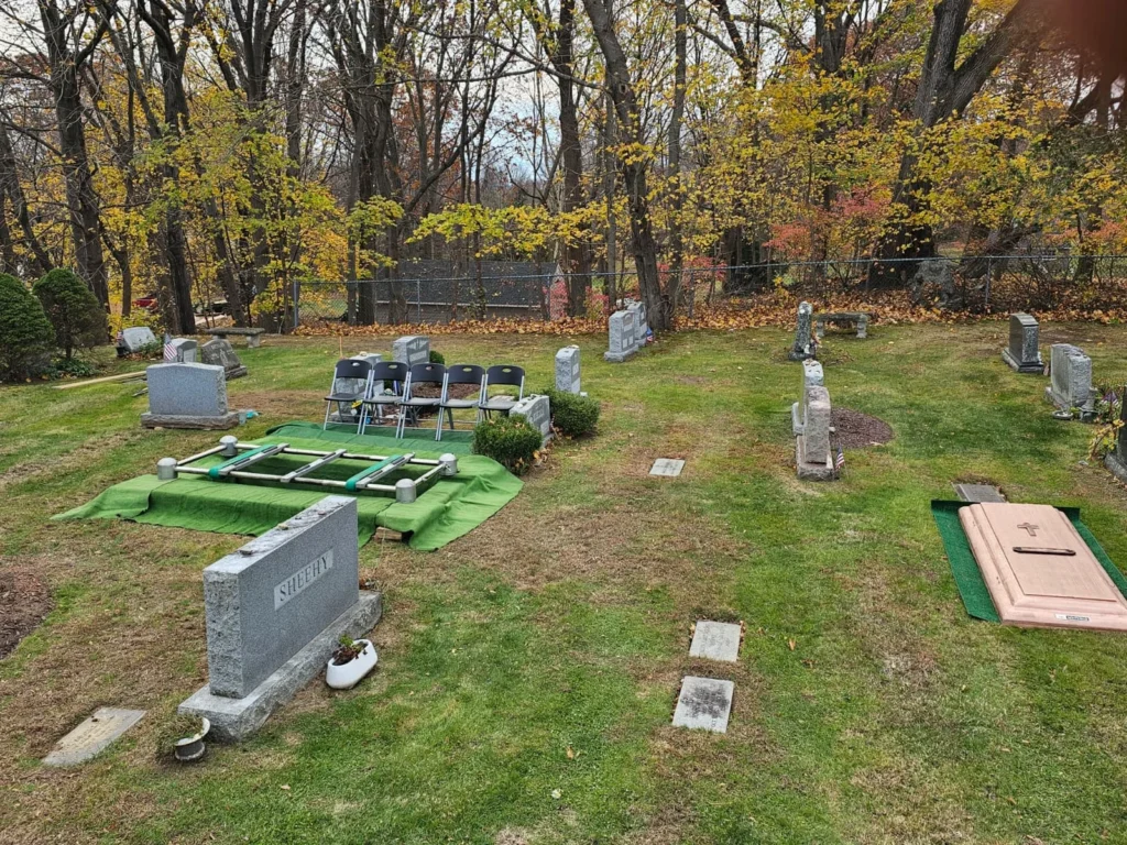 Cemetery burial service in CT by M&G Landscaping & Lawn Care LLC