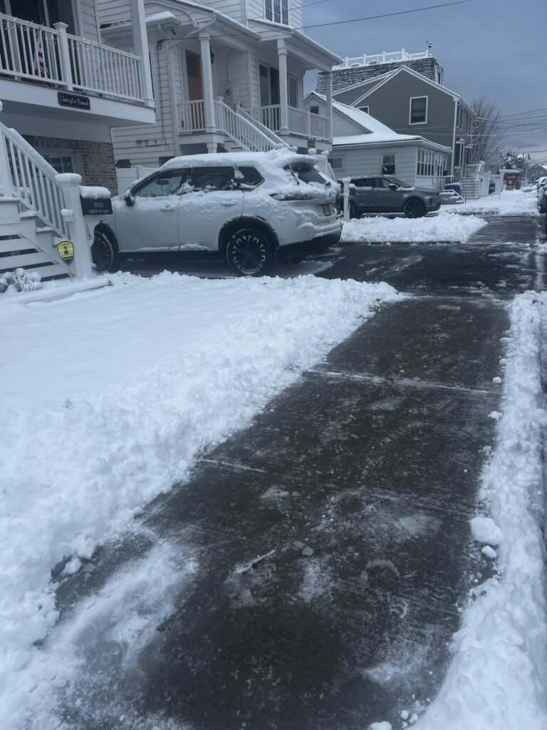 Residential driveway and sidewalk snow removal by M&G Landscaping & Lawn Care LLC in Fairfield, CT