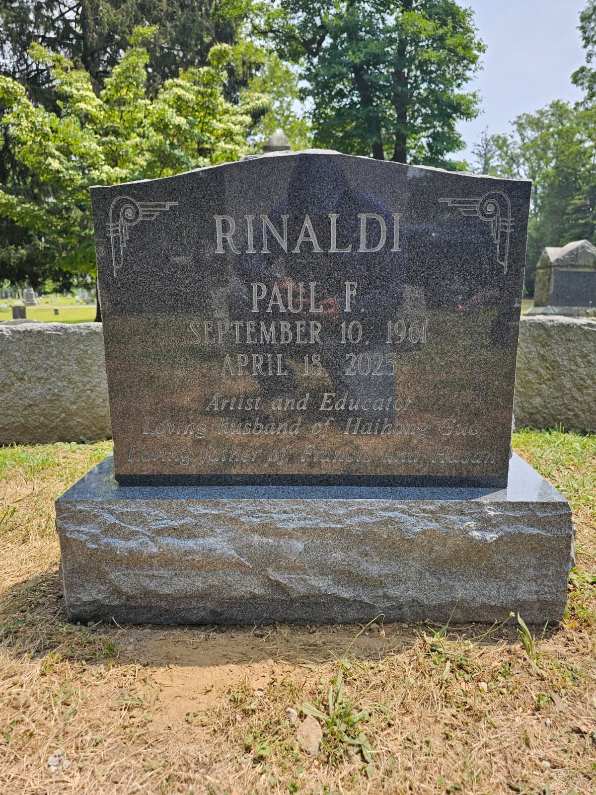 Headstone installation and burial service completed by M&G Landscaping & Lawn Care LLC in Fairfield County, CT