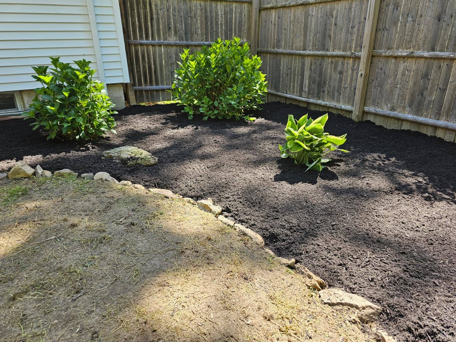 Garden bed planting and mulching installation by M&G Landscaping & Lawn Care LLC in Fairfield, CT